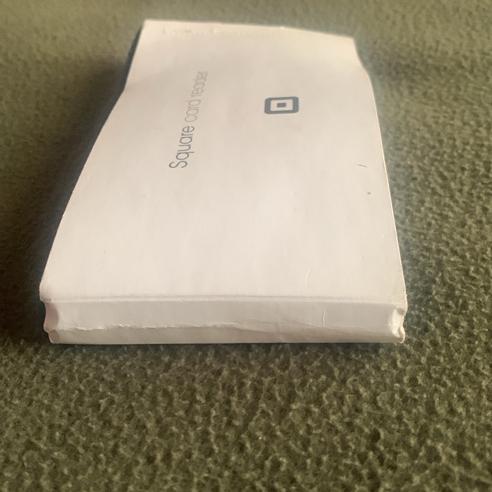 NIB Square card reader for mag stripe. Headset jack. White. Approx 1” x 1 3/4” - Picture 8 of 10